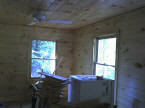 No time for pictures because we were installing  walls & ceilings at the 2nd Cabin.